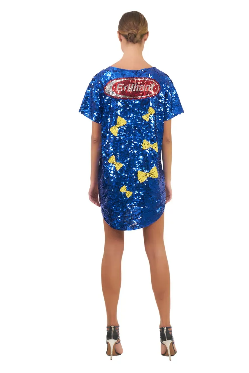 Pasta Forever Diet Never Sequin Maxi Tee Dress