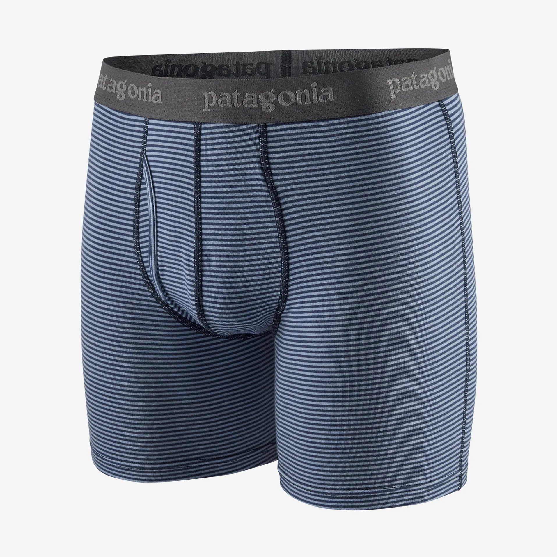 Patagonia - M's Essential Boxer Briefs - 6 in. - Fathom Stripe: New Navy