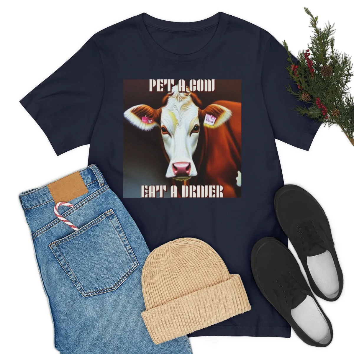 Pet A Cow Eat A Driver Short Sleeve Tee