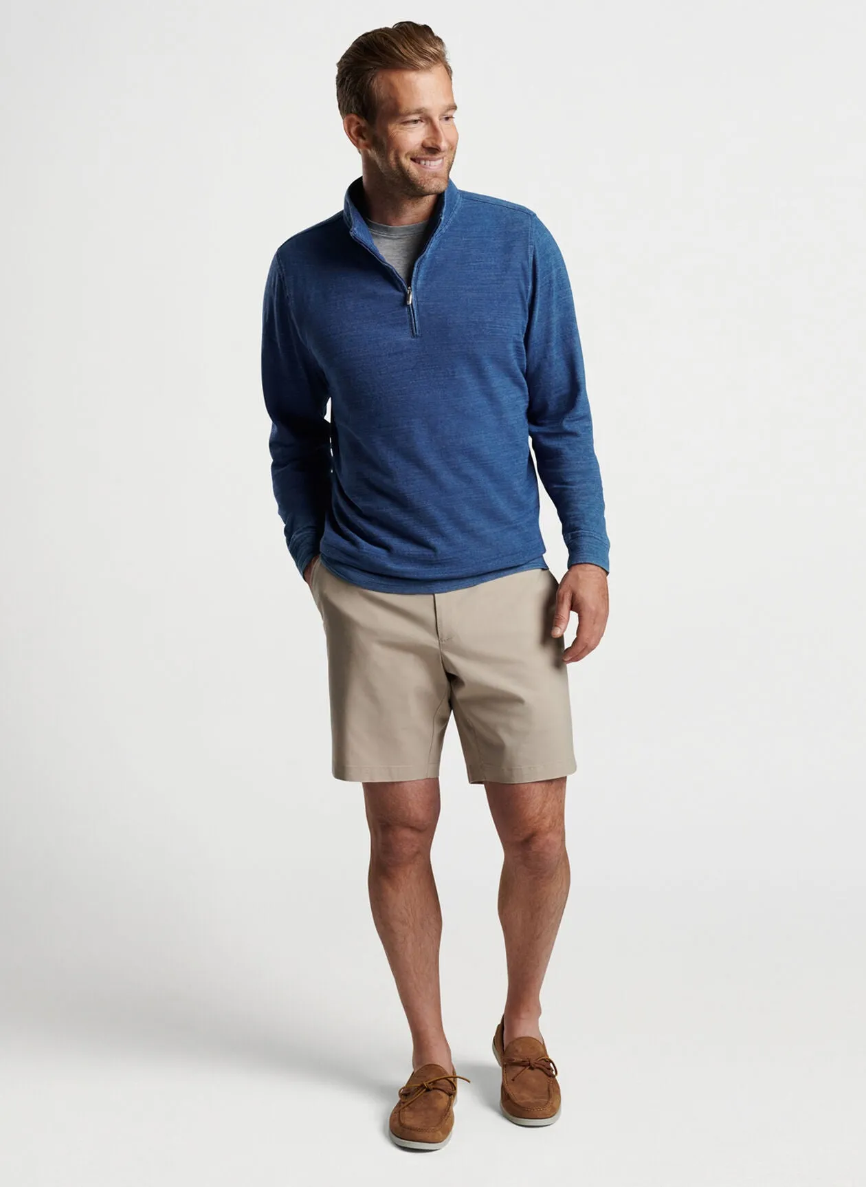 Peter Millar Indigo Knit Quarter-Zip