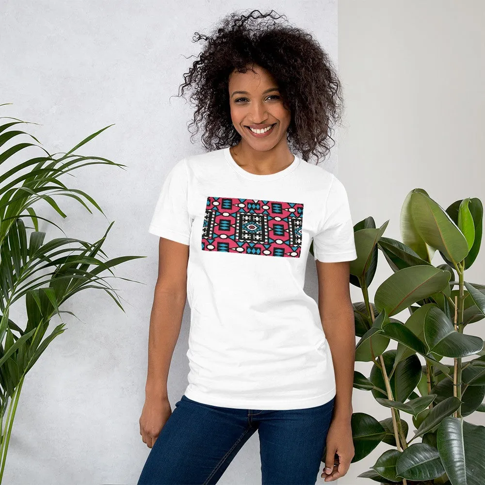 Pink African Print Color Short-Sleeve Unisex T-Shirt