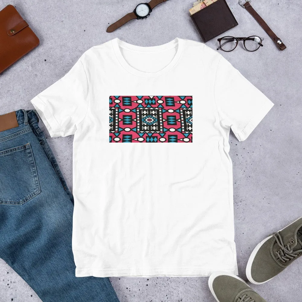 Pink African Print Color Short-Sleeve Unisex T-Shirt