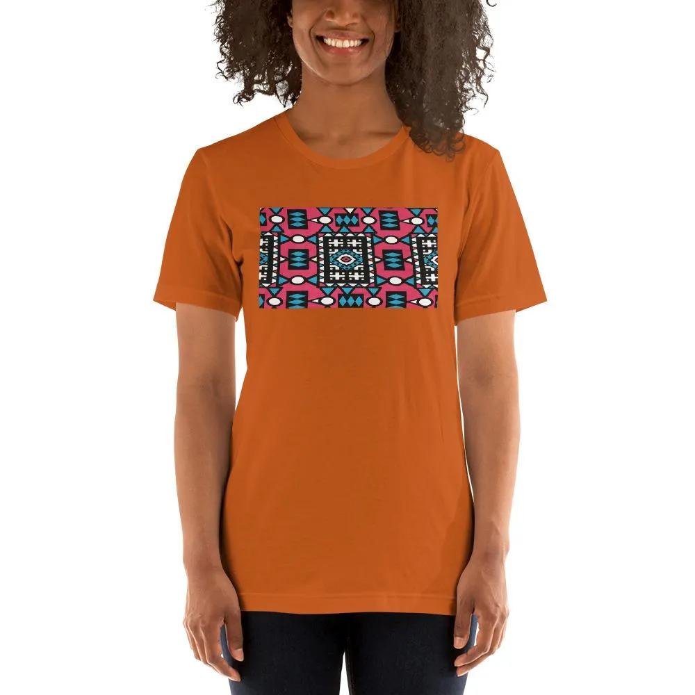 Pink African Print Color Short-Sleeve Unisex T-Shirt