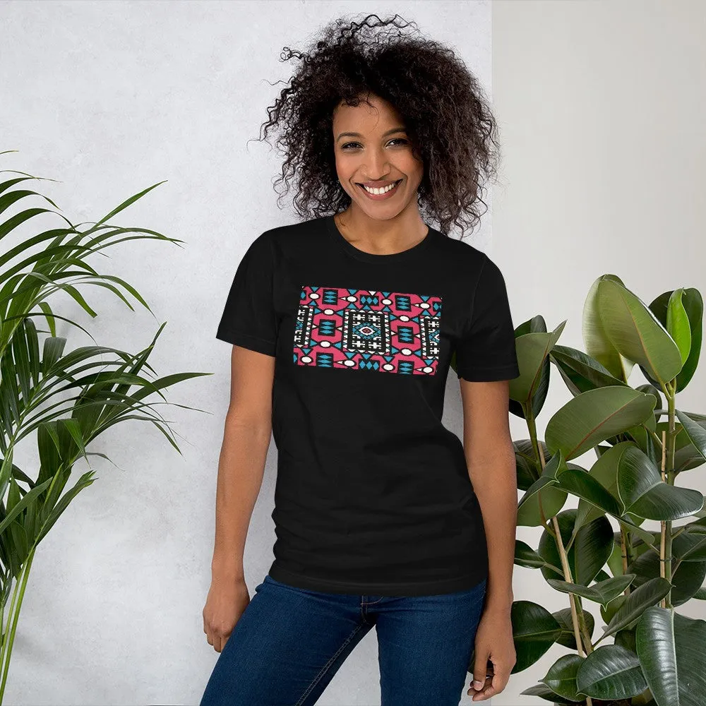 Pink African Print Color Short-Sleeve Unisex T-Shirt