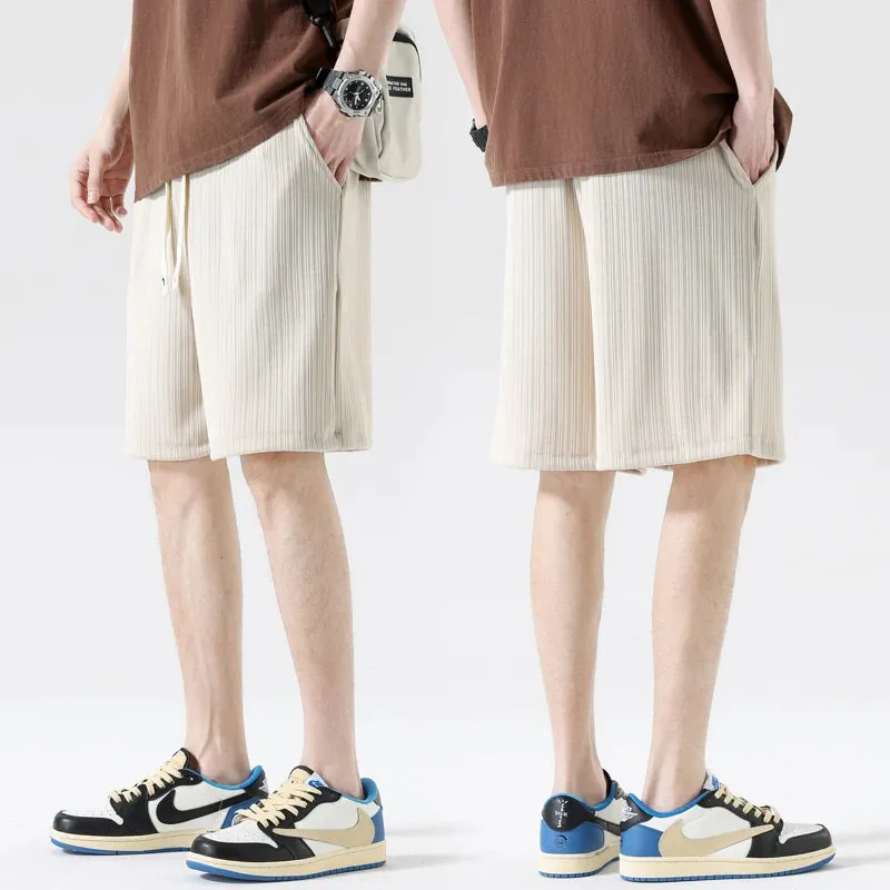 Pleated Drawstring Shorts