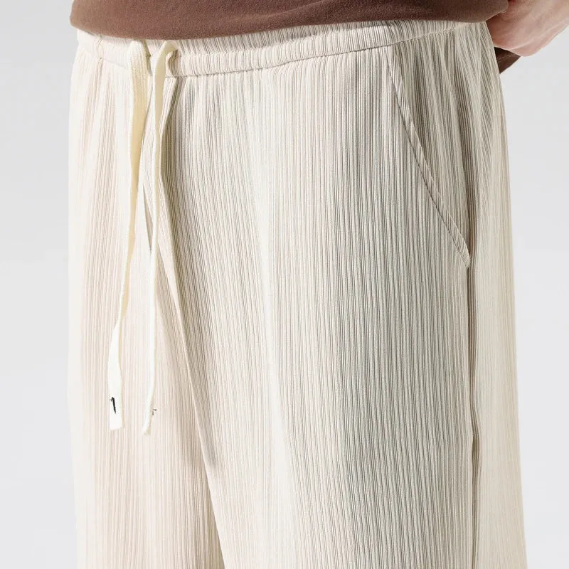 Pleated Drawstring Shorts