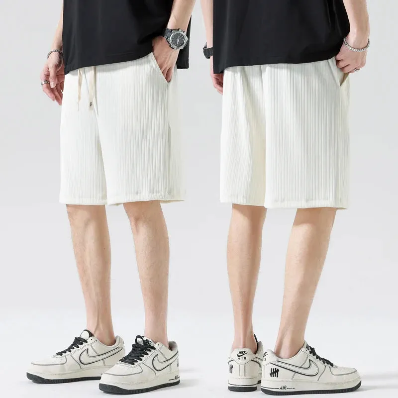 Pleated Drawstring Shorts