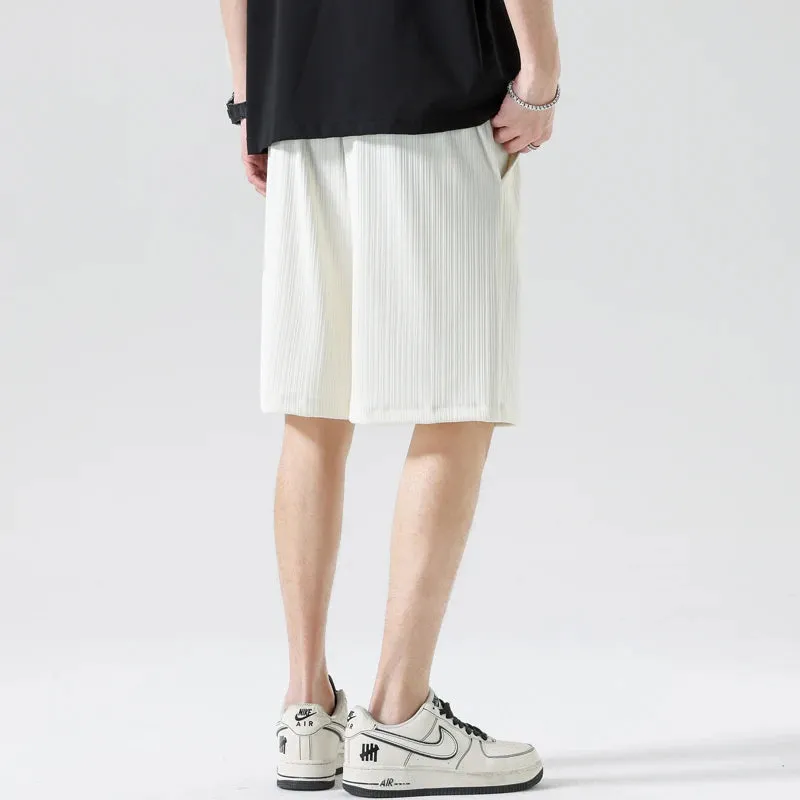 Pleated Drawstring Shorts