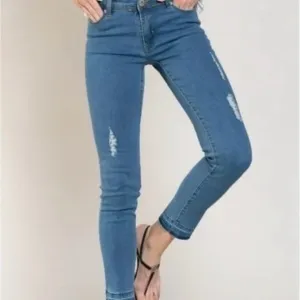 POL Blue Ankle Cropped Skinny Jeans