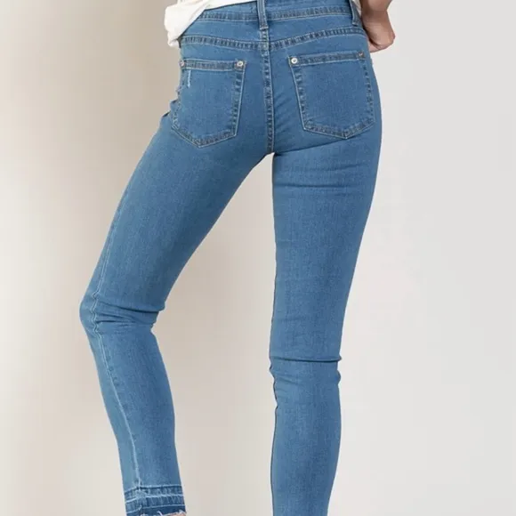 POL Blue Ankle Cropped Skinny Jeans