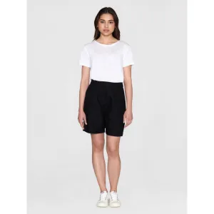 Posey wide high-rise linen shorts