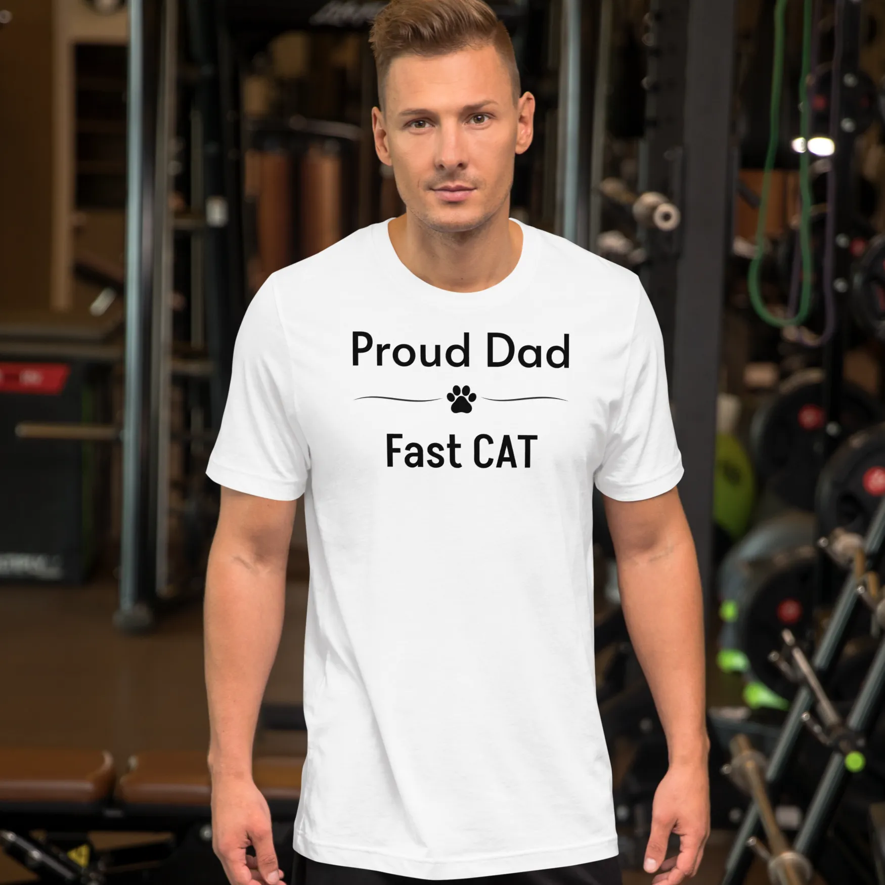Proud Fast CAT Dad T-Shirts - Light