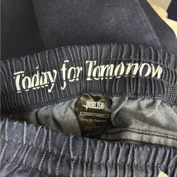 Publish Women's Size 25 Jeans Joggers Today For Tomorrow Dark Blue Distressed