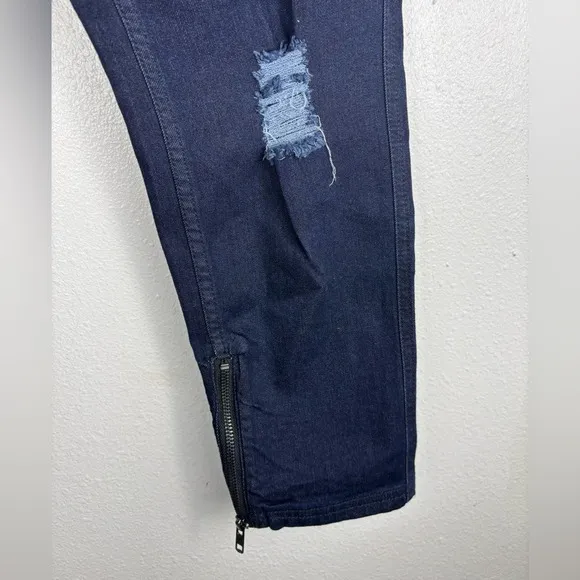 Publish Women's Size 25 Jeans Joggers Today For Tomorrow Dark Blue Distressed