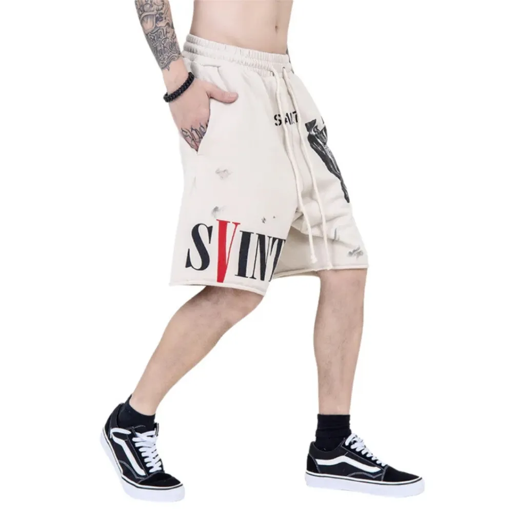 "High Street Lettered Track" Shorts
