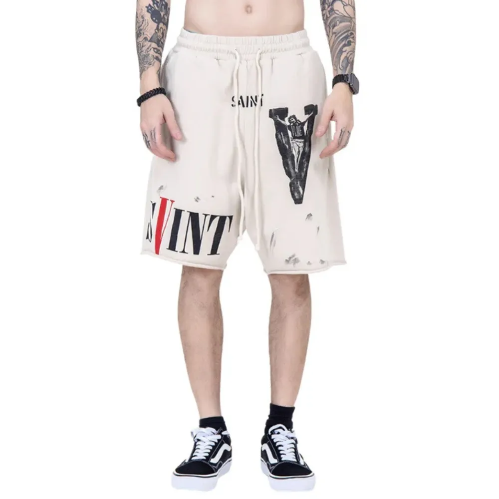 "High Street Lettered Track" Shorts