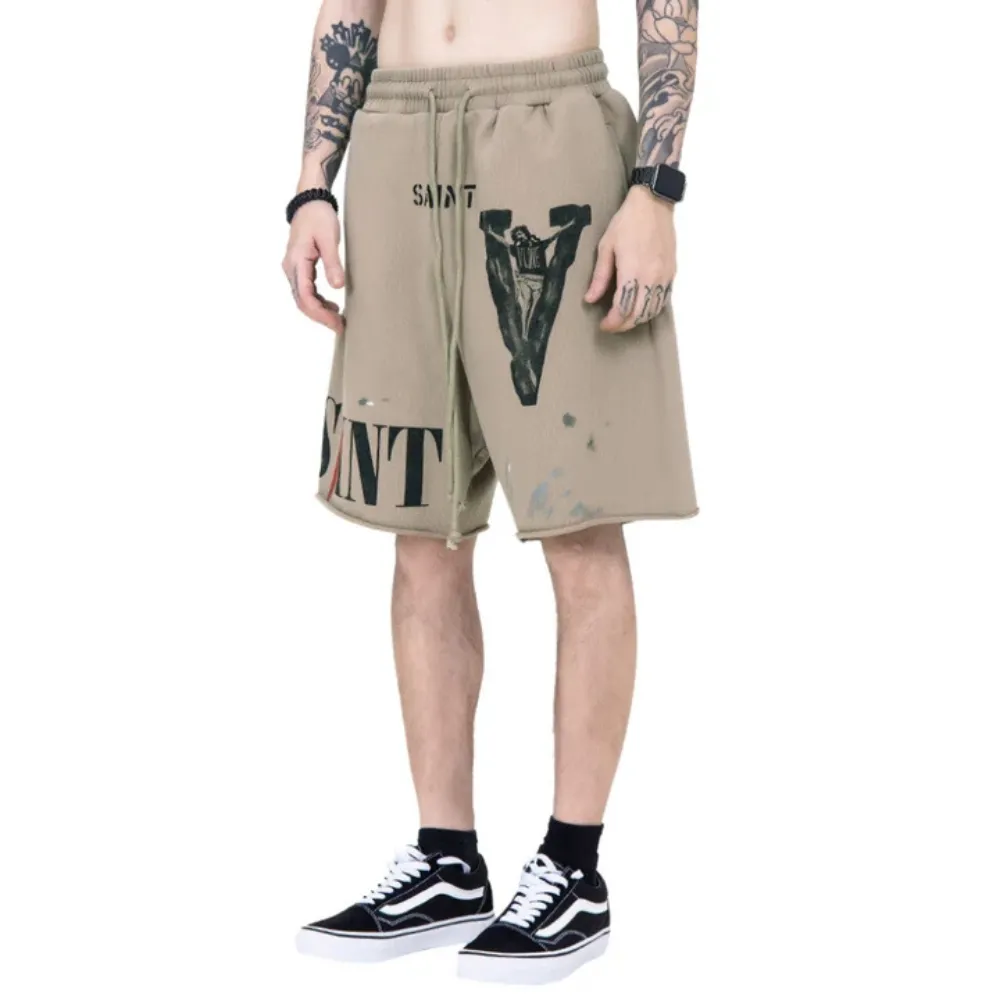"High Street Lettered Track" Shorts