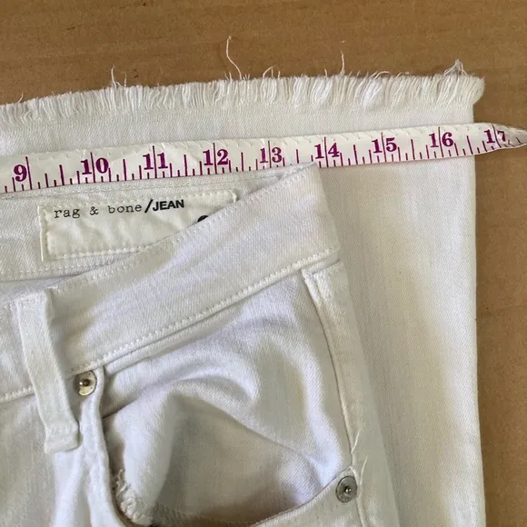 Rag &amp; Bone Bright White Crop Flare Jeans size 27