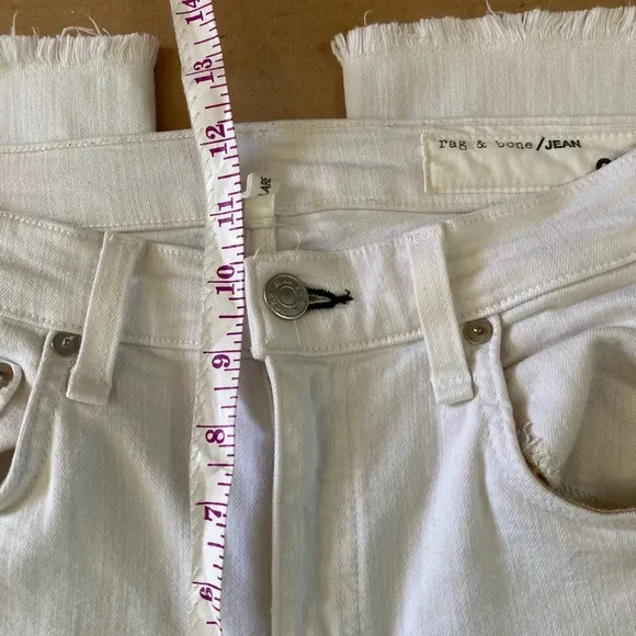 Rag &amp; Bone Bright White Crop Flare Jeans size 27