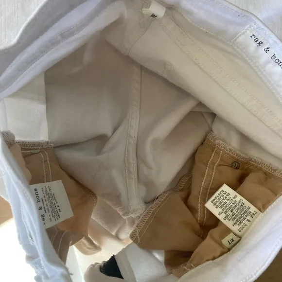 Rag &amp; Bone Bright White Crop Flare Jeans size 27
