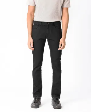 Rare Rabbit Men's Hawkins Black Rinse Wash Mid-Rise Slim Fit Jeans