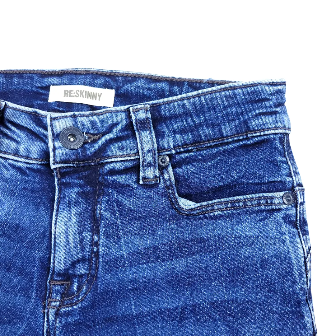 RE:F.I.T. SKINNY CROPPED STONEWASHED JEANS