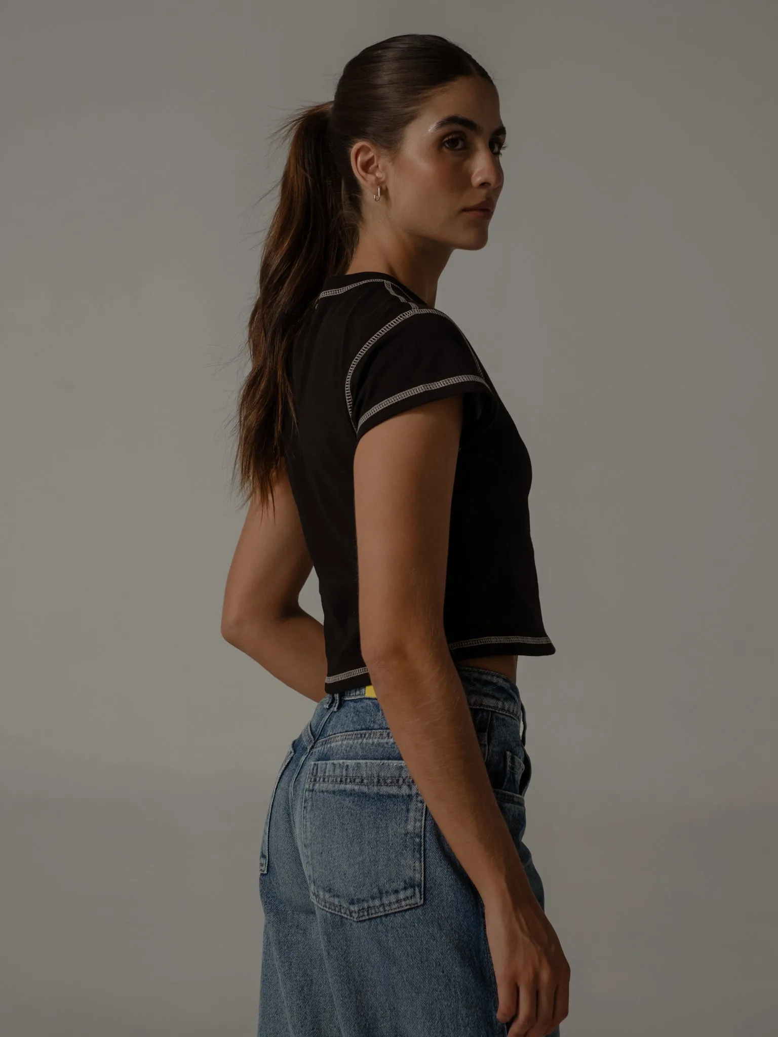 RETRO MINI TEE - BLACK