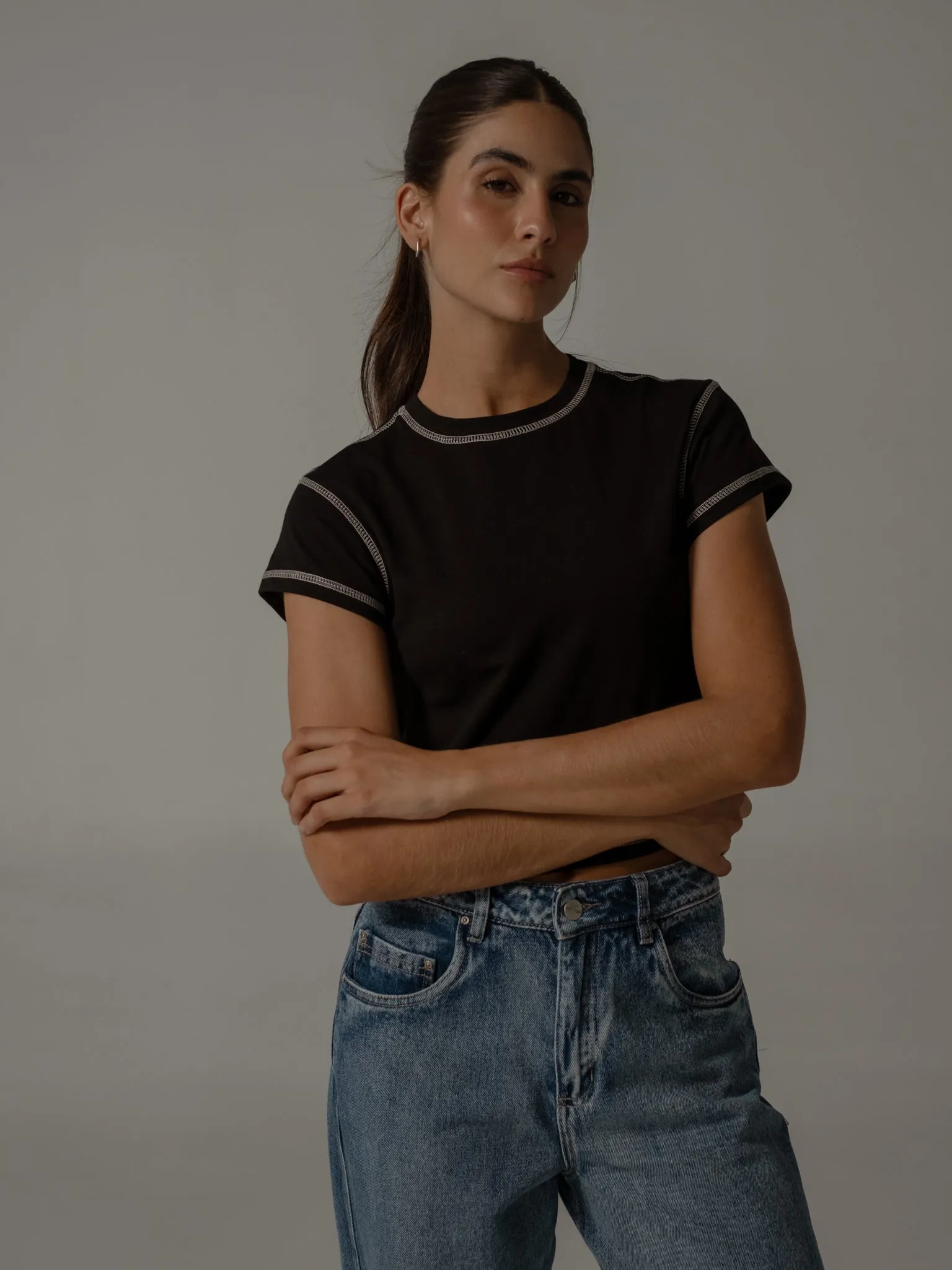 RETRO MINI TEE - BLACK