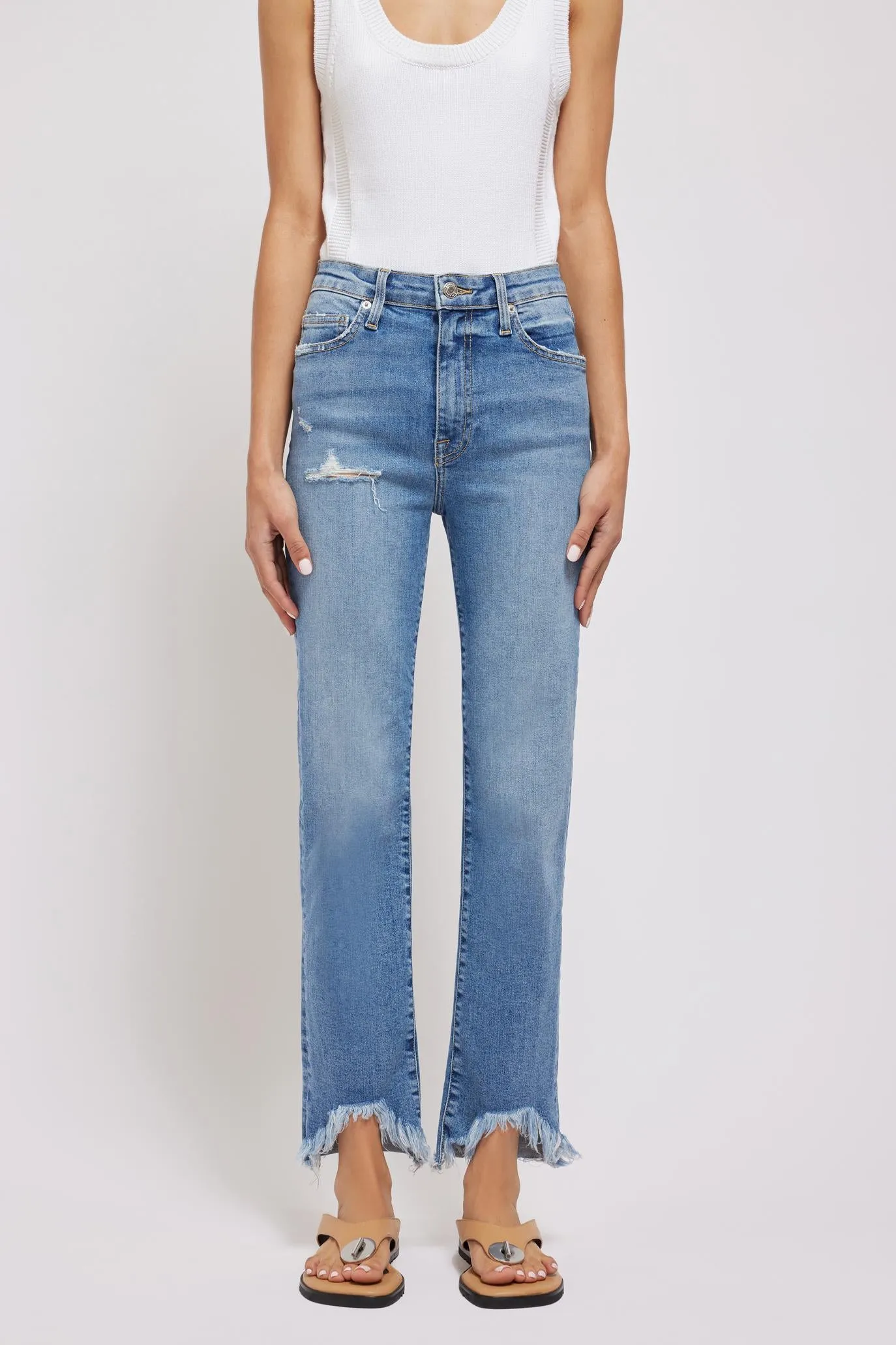 RIVER HIGH RISE STRAIGHT CROPPED JEAN