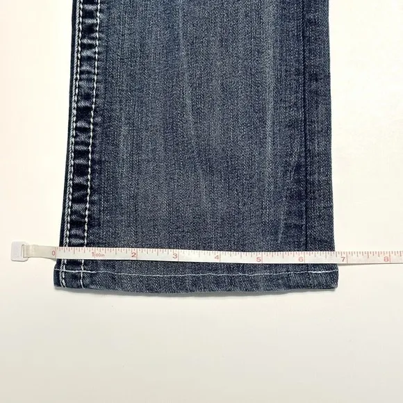 Rock Revival Jeans Womens Size 28 Betty Straight Embroidered Bling Blue Denim