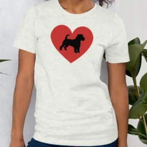 Russell Terrier in Heart T-Shirts - Light