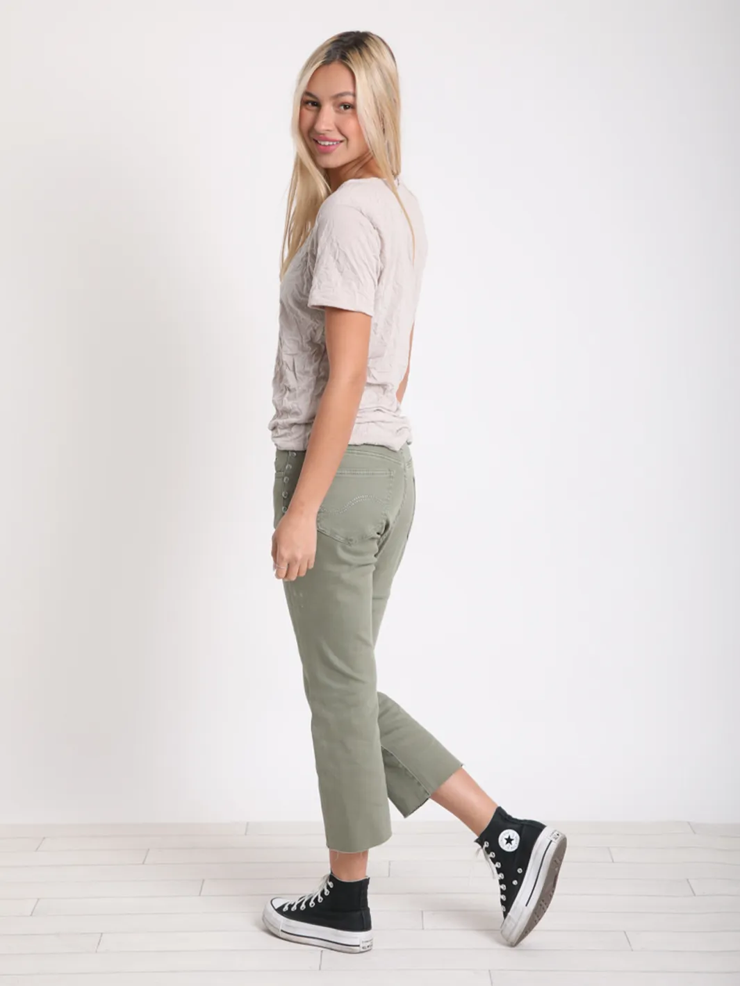 Ryan Olive Cropped Jean