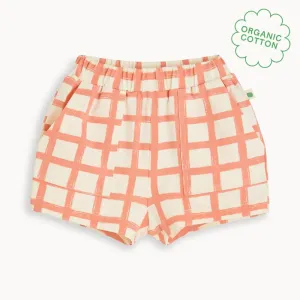 Sailor - Terracotta Checker Jersey Baby & Kids Shorts