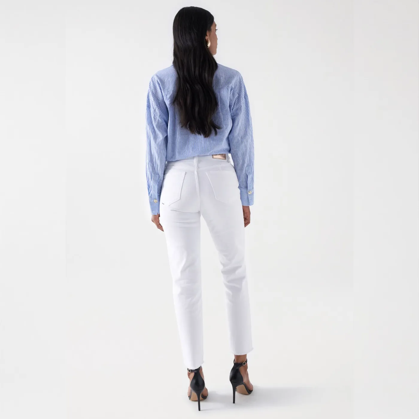 Salsa Cropped True Slim Jeans | White