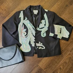 SILK Club Cropped Silk Jacket