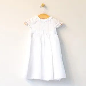 Silk Organza and Lace Cap Sleeve Infant Dress