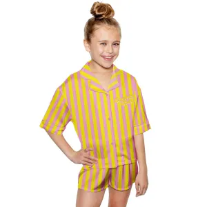Silky Sunshine Club Striped Short Sleeve PJs With Shorts