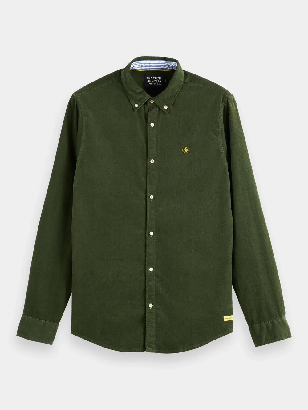 Slim-Fit Corduroy Shirt - Field Green 173080