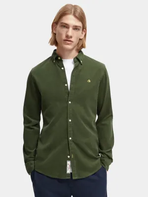 Slim-Fit Corduroy Shirt - Field Green 173080