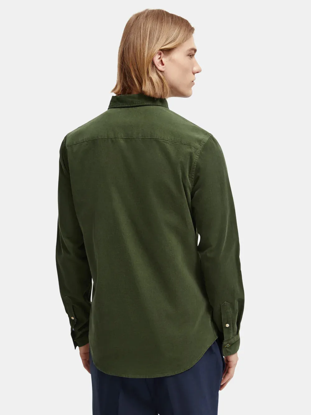 Slim-Fit Corduroy Shirt - Field Green 173080