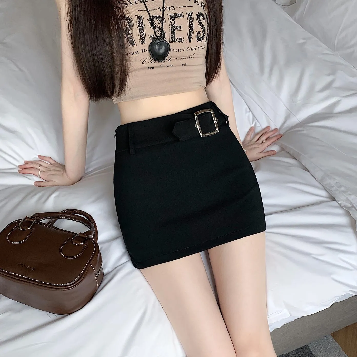 Slimming A-Line Bodycon Skirt with Chic Design
