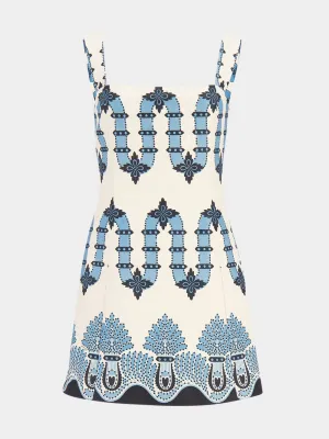 Sophia Printed Cotton Mini Dress