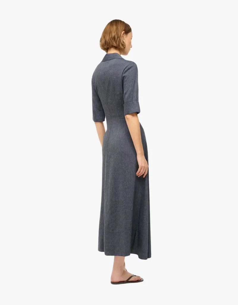 Staud Joan Linen Dress in Chambray