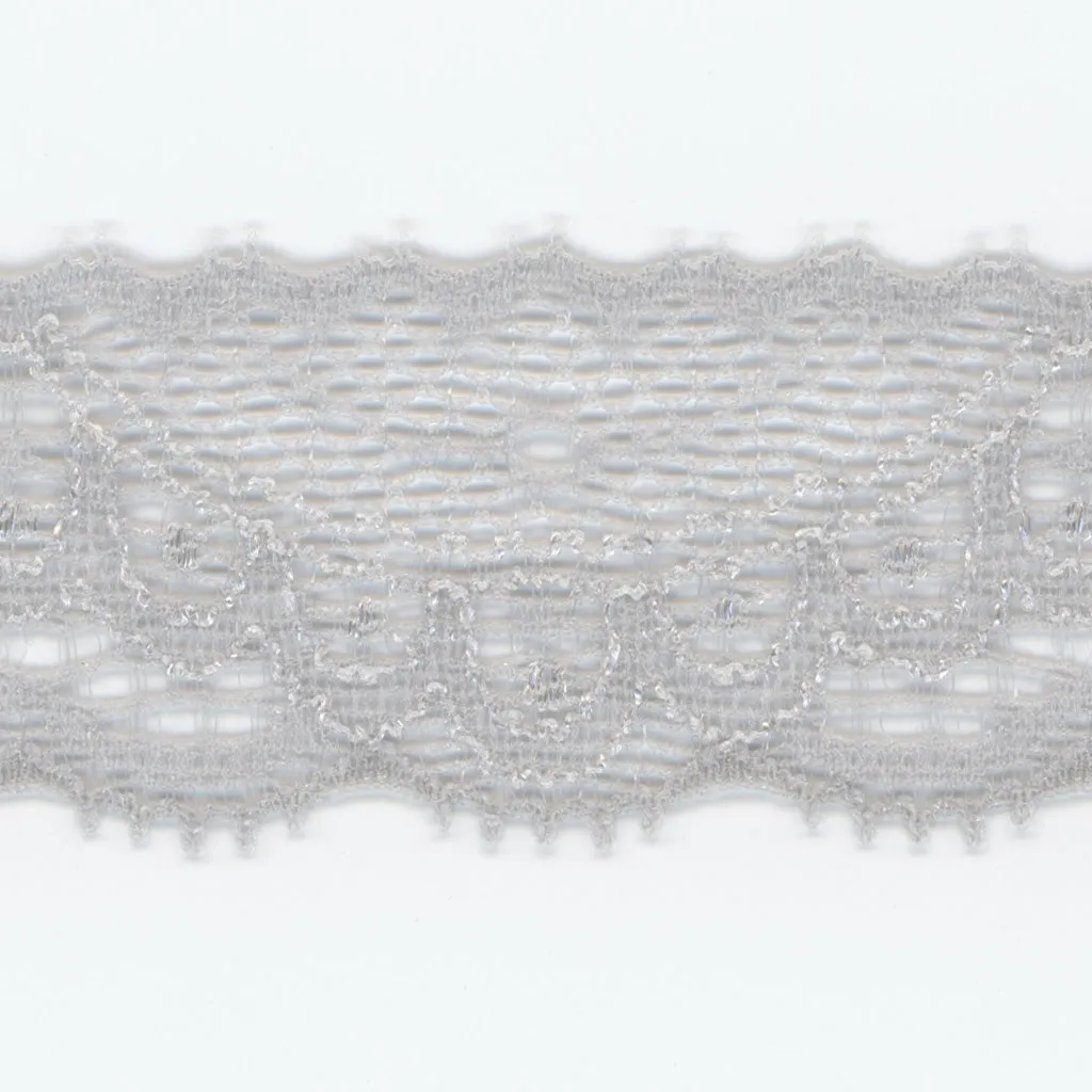 Stretch Trimming Lace #100 Pale Silver
