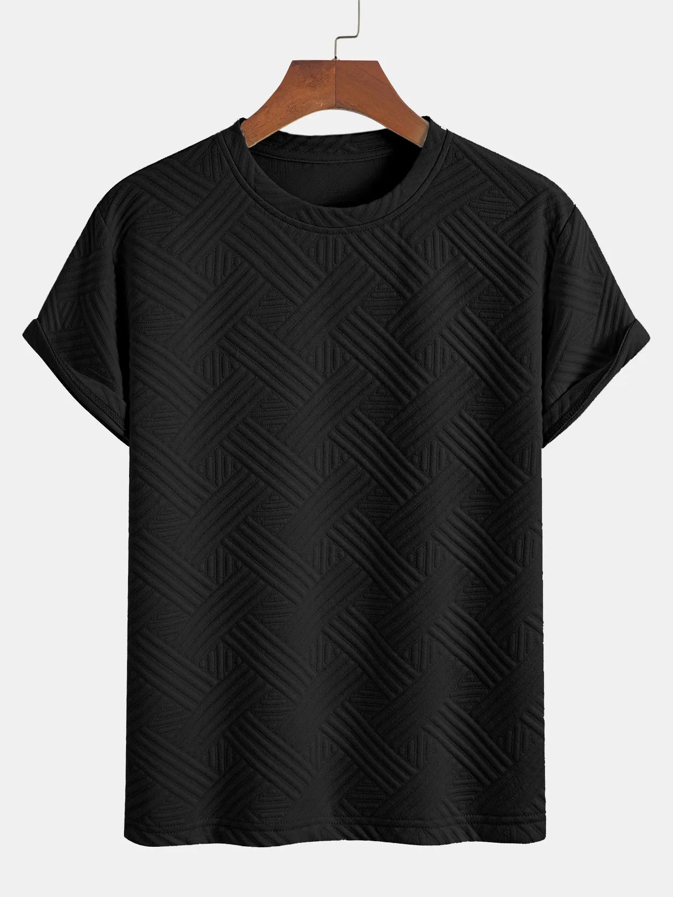 Striped Jacquard T-Shirt & Shorts Set