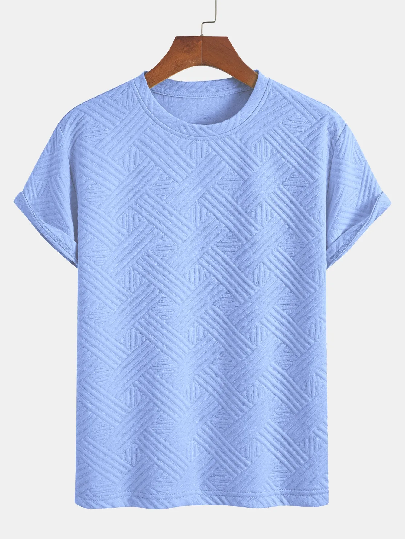 Striped Jacquard T-Shirt & Shorts Set