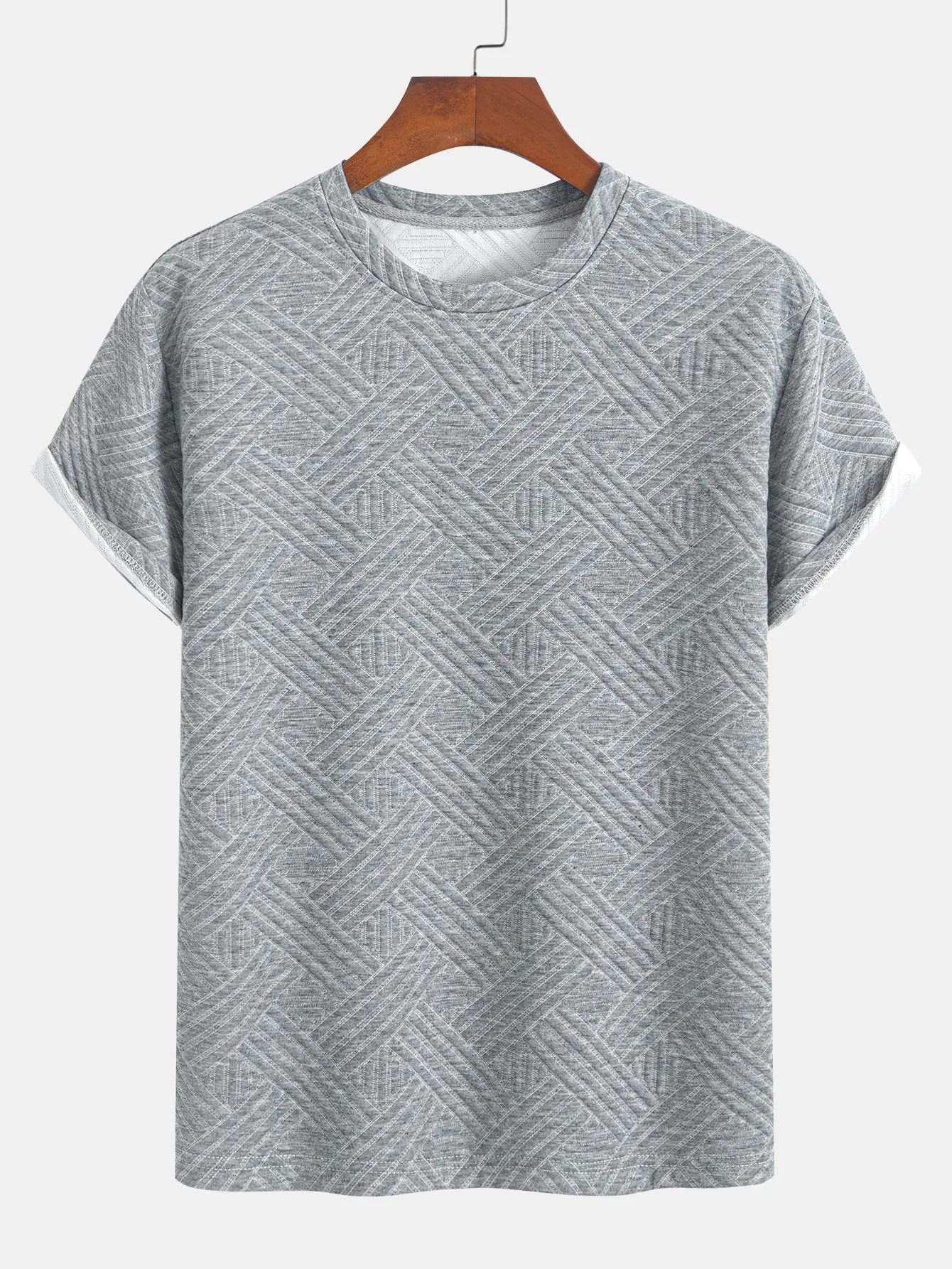 Striped Jacquard T-Shirt & Shorts Set