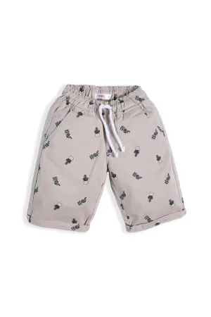 SUMMER - BOY'S BEIGE COTTON SHORT