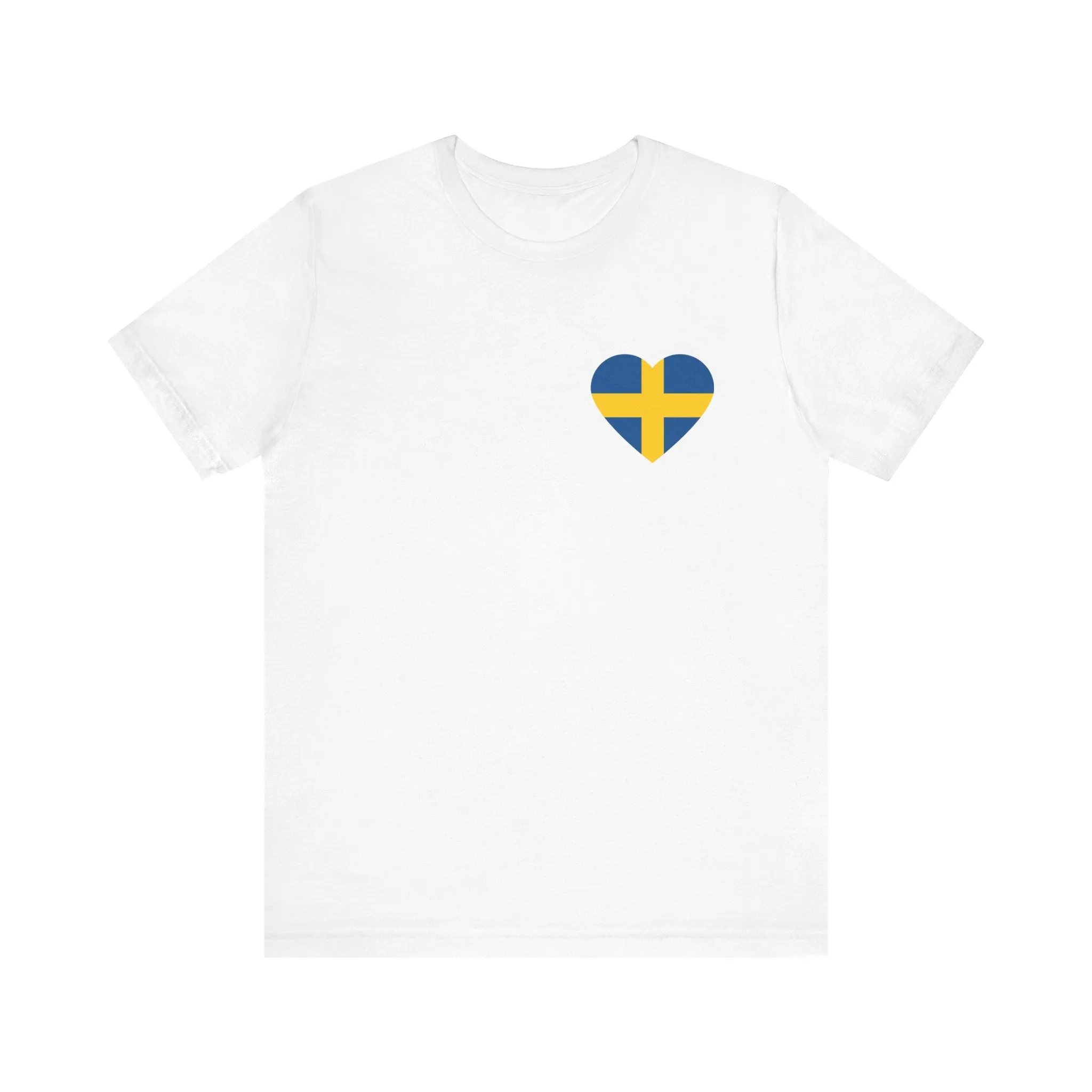 Swedish Flag Heart Unisex T-Shirt
