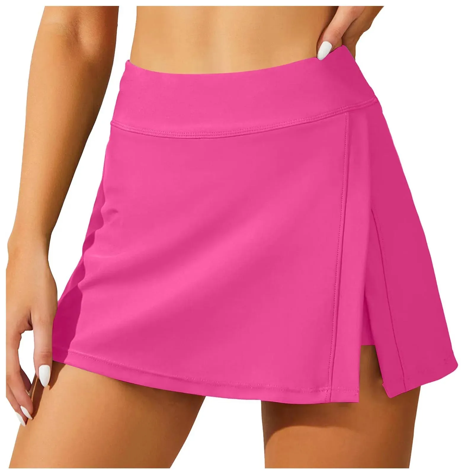 Swim Skirts Women Split Swimsuit Skirt Tightening Swim Dress Built In Shorts High Waist Bathing Suit Split Swim Trunks Short